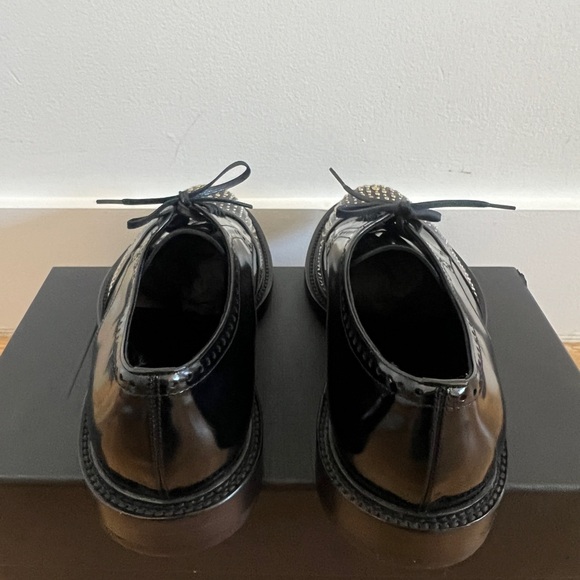 Men's Black Studded Dress Shoes - Picture 4 of 10